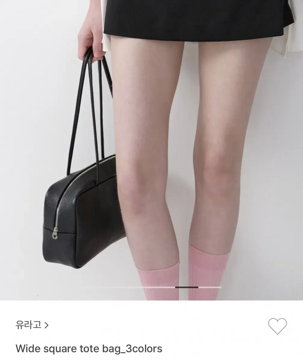 유라고 와이드 스퀘어 토트백 블랙